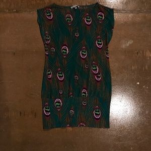 Peacock feathered inspired shirt